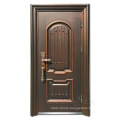 Copper Color Senior Lock System Peephole Decorations Burglar Proof Safety Steel Door For Front Entrance